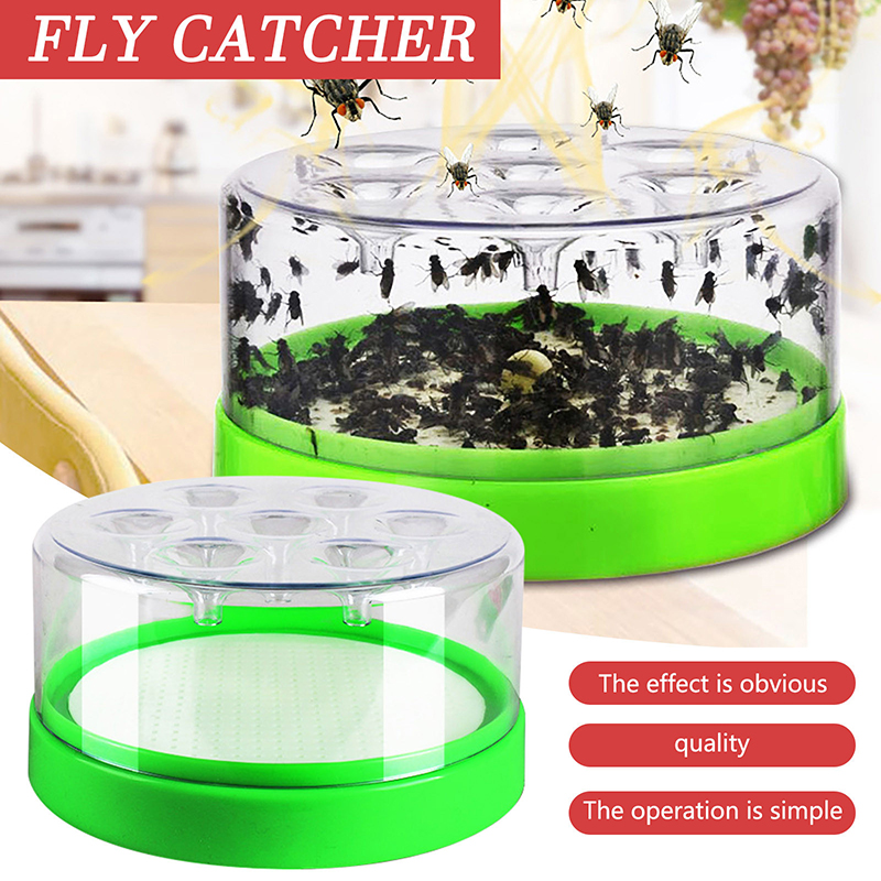 Automatic Fly Killer Home Garden Flies Trap With Baits Restaurant Flycatcher Safety Canteen Insect Pest Fly Repellent Flytrap