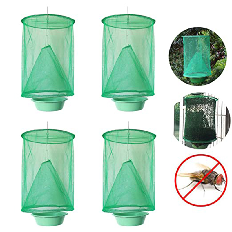 Fly Catcher Killer Pest Control Reusable Hanging Fly Trap Flytrap  Cage Net Traps Garden Hanging Flycatcher for Dropshipping