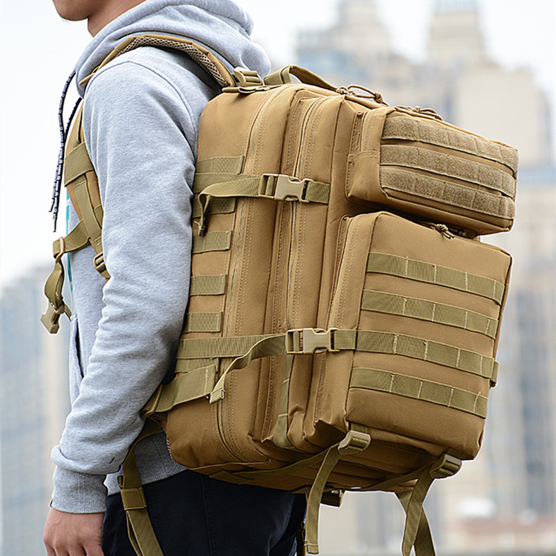 50L Oxford Waterproof Hiking Hunting Backpack Outdoor Military Rucksack Tactical Sports Camping Travel Mountaineering Bag Unisex