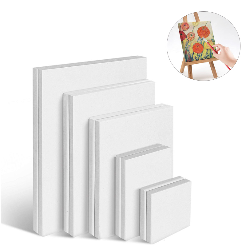 1/5pcs 5x7cm/7x9cm/15x20cm/20x30cm/24x30cm/ 30x40cm White Blank Square Artist Canvas For Canvas Oil Painting