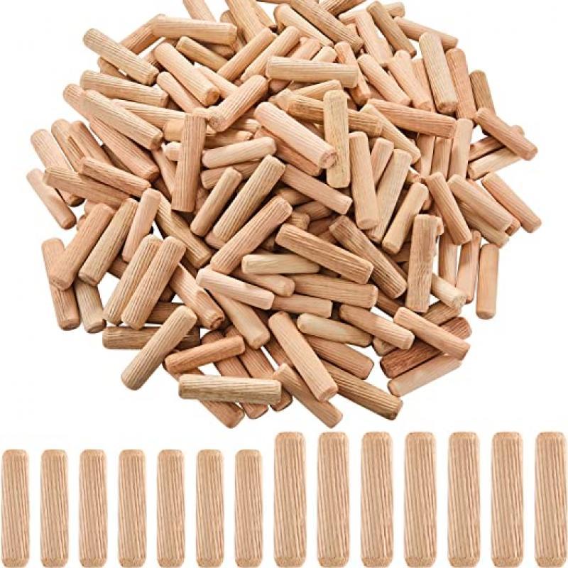 100pcs Woodworking Doweling Jig Kit Round Grooved Fluted Wooden Plug Wood Dowel Pins Rod Drilling Guide Locator Tool