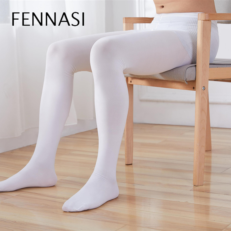 FENNASI Men's Tights White Lengthened Pantyhose Spring And Autumn Thin Running Sports Basketball Yoga Gym Tights