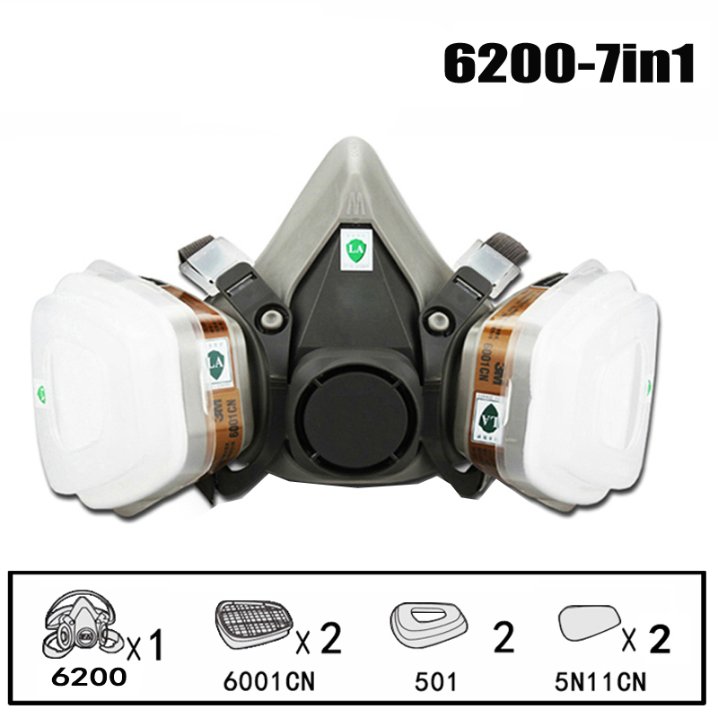 Dual Respirator Gas Mask Anti-Dust Twin Chemical Spray Paint Workplace Safety Protection Tools Dropship SalePM005