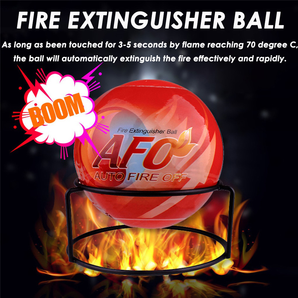 Fire Extinguisher Ball Automatic Dry Powder Fire Ball Easy Throw Stop Fire For Cars Home Fire Loss Ball 1.3KG With Bracket
