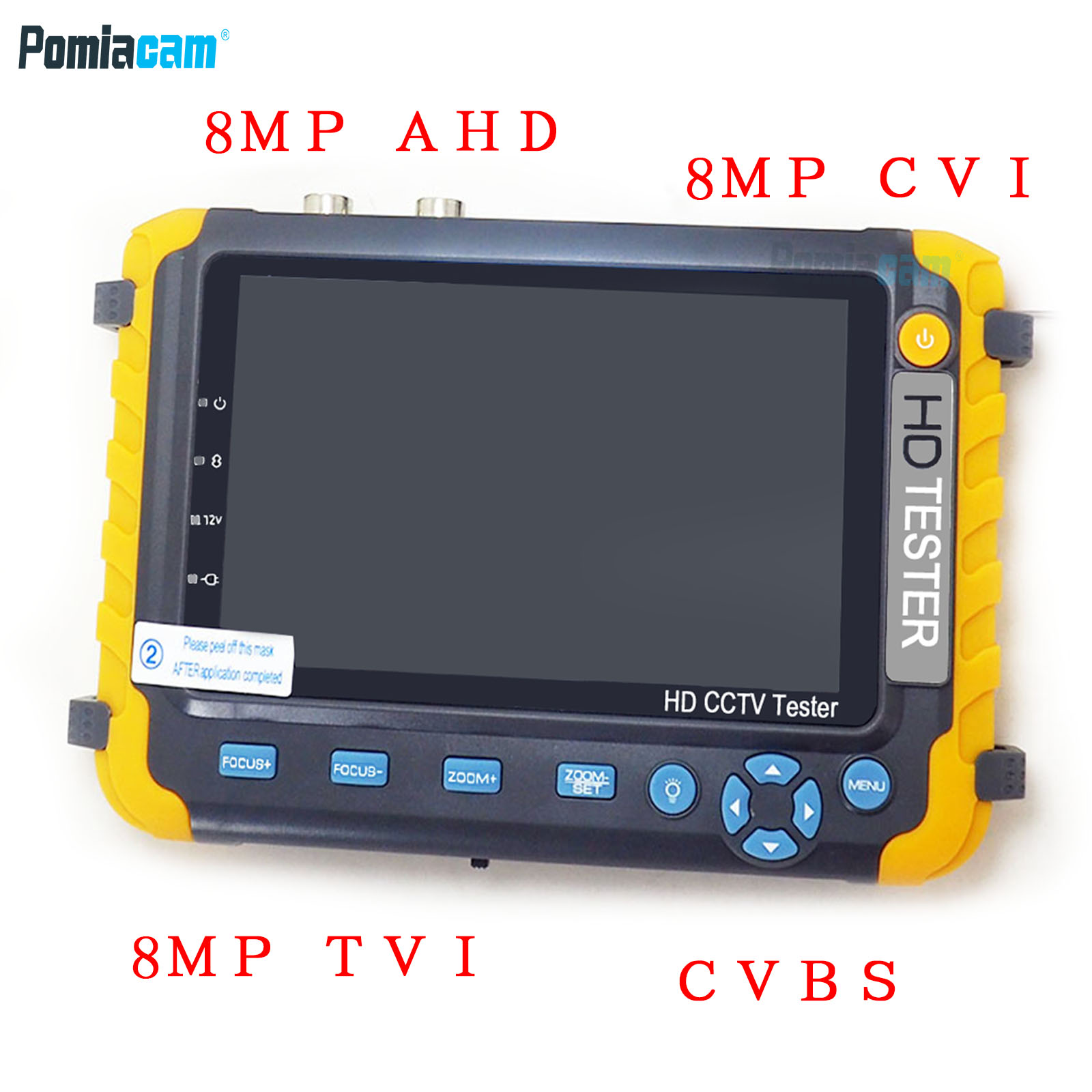 IV8W CCTV tester monitor for 8MP AHD TVI CVI CVBS camera testing RS485 PTZ control  VGA HDMI input UTP Cable testing