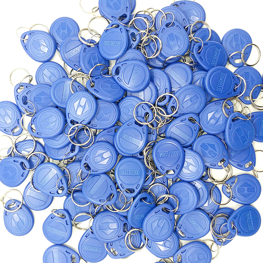 100pcs RFID Tag 125KHz  Proximity RFID Card Keyfobs Key Fob Access Control Smart Card 11 Colors Keyfob Free Shipping