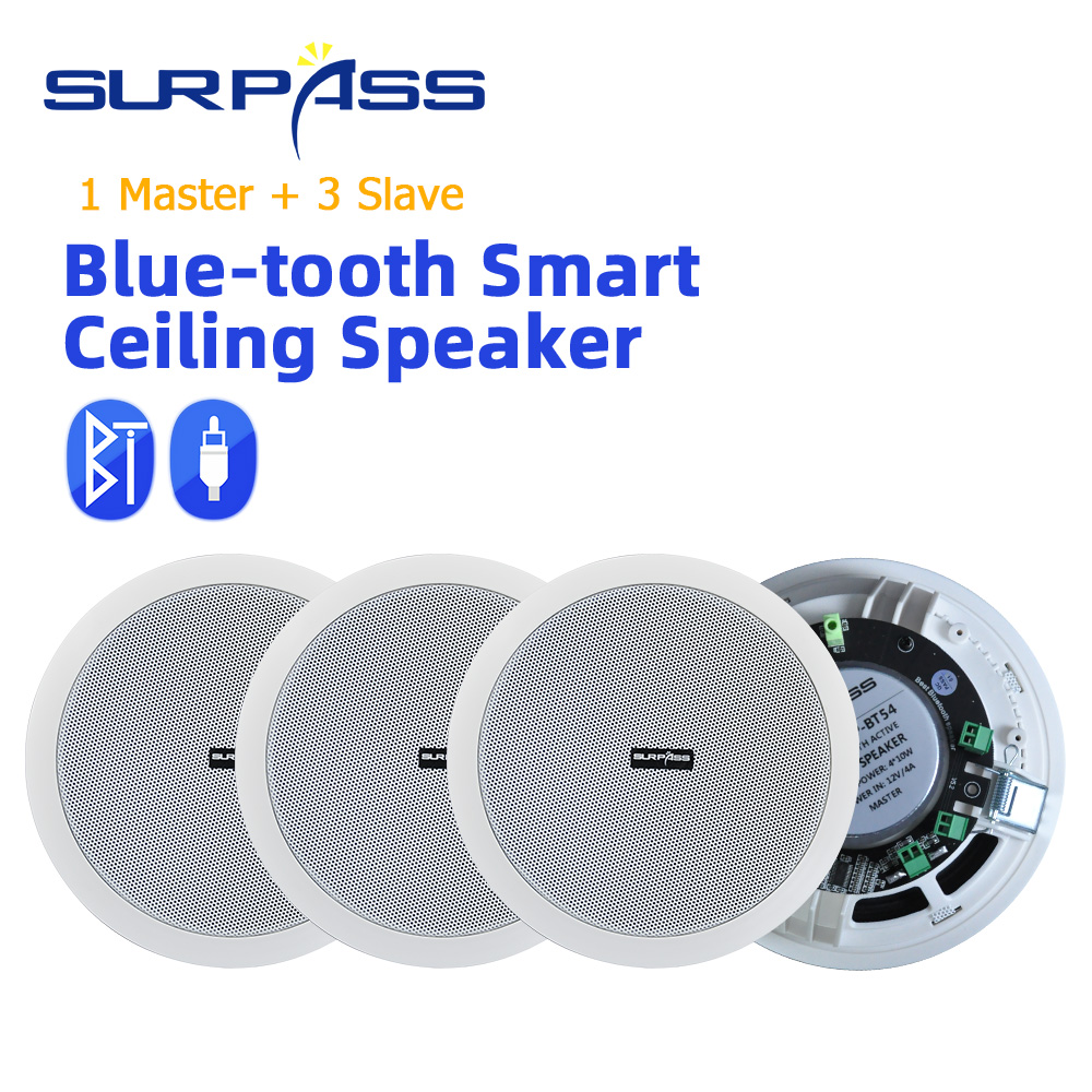 Home 4pcs Wall In Ceiling Speakers Full-Range 6" BT Loudspeakers Stereo Audio Speaker Bathroom Store el Loudspeaker Theater