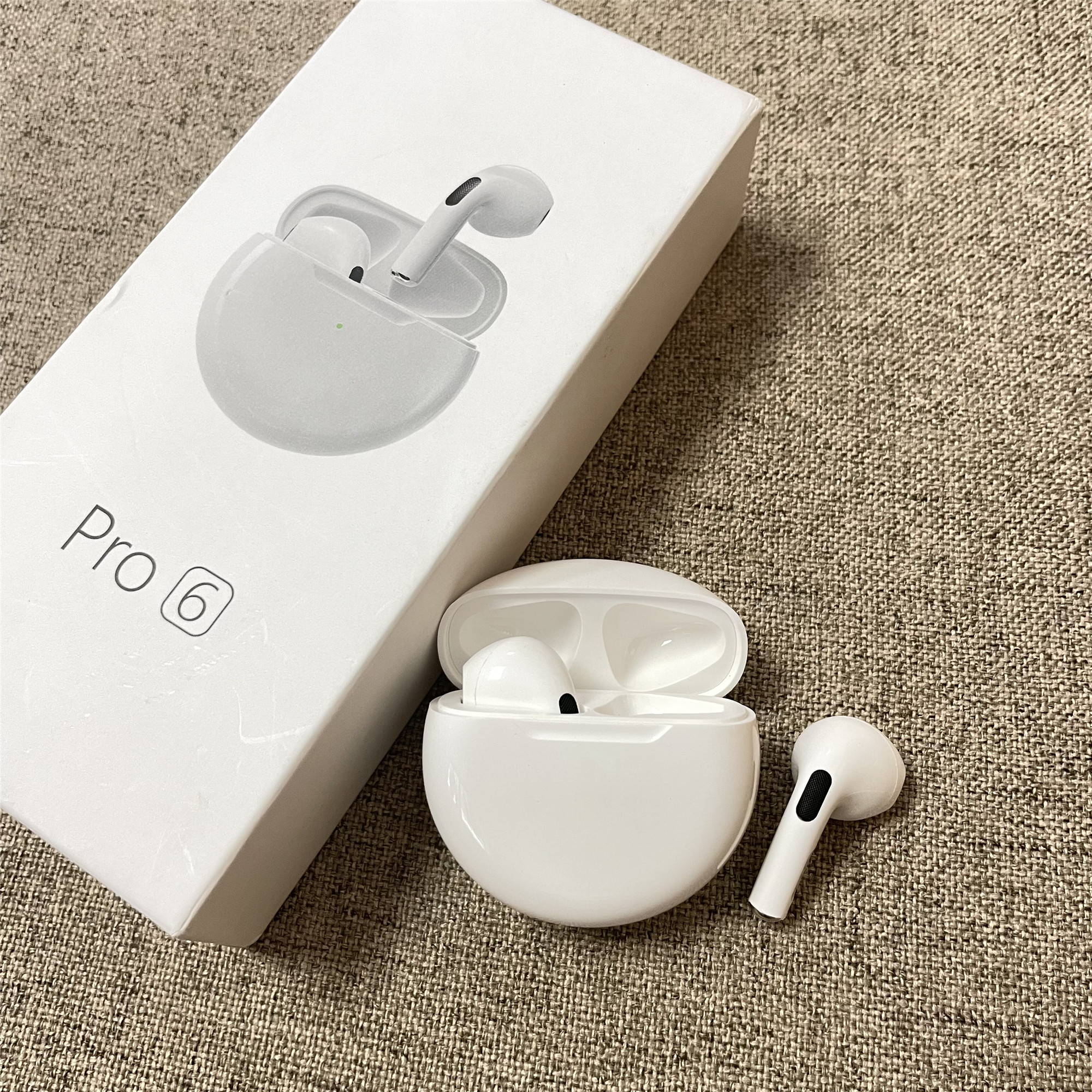 Original Pro6 Wireless Bluetooth Headset Game True Wireless Mini Sports Fone Bluetooth Earphone TWS Earbuds Control Earphone New