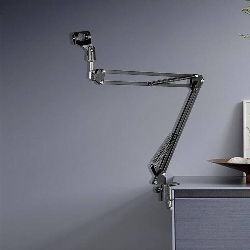 Microphone Scissor Arm Stand Desktop Mic Clip Holder Tripod Live Cantilever Bracket Microphone Bracket Extendable