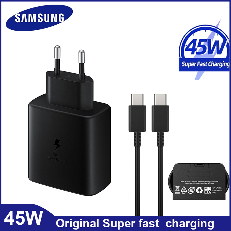 Samsung S21 S22 Ultra 45W Original Super Fast Charger PD Quick Charge Adapter TypeC For Galaxy S20Plus Note 10+ A90 A80 Tab S7+