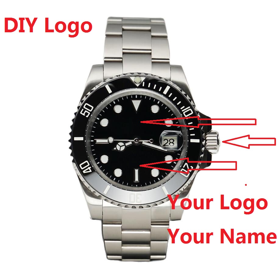 Men 40mm  Watch 2813 Movement Automatic Mechanical Ceramic Bezel Wristwatches Stainless Steel Relogio