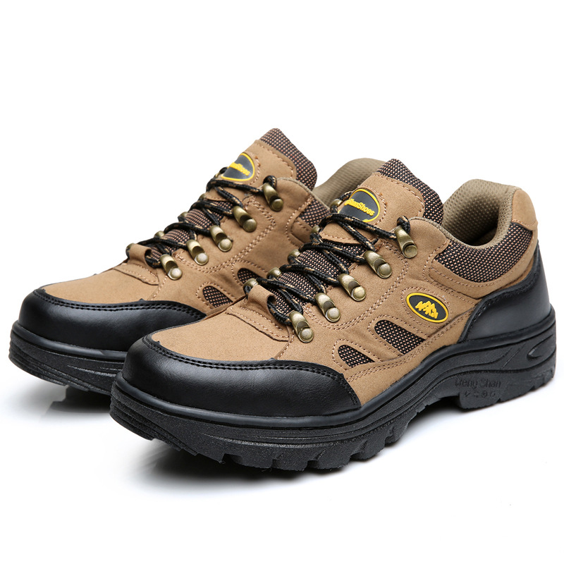Men Safety Shoes Non-slip Puncture-Proof Security Work Shoes with Steel Toe Cap Breathable Cow Suede Boots Male Sneakers H514
