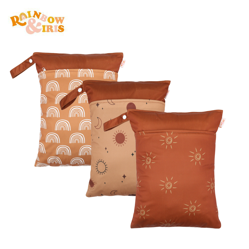 Rainbo&Iris 30*40cm Reusable Wet Dry Portable Waterproof Baby Diaper Bag