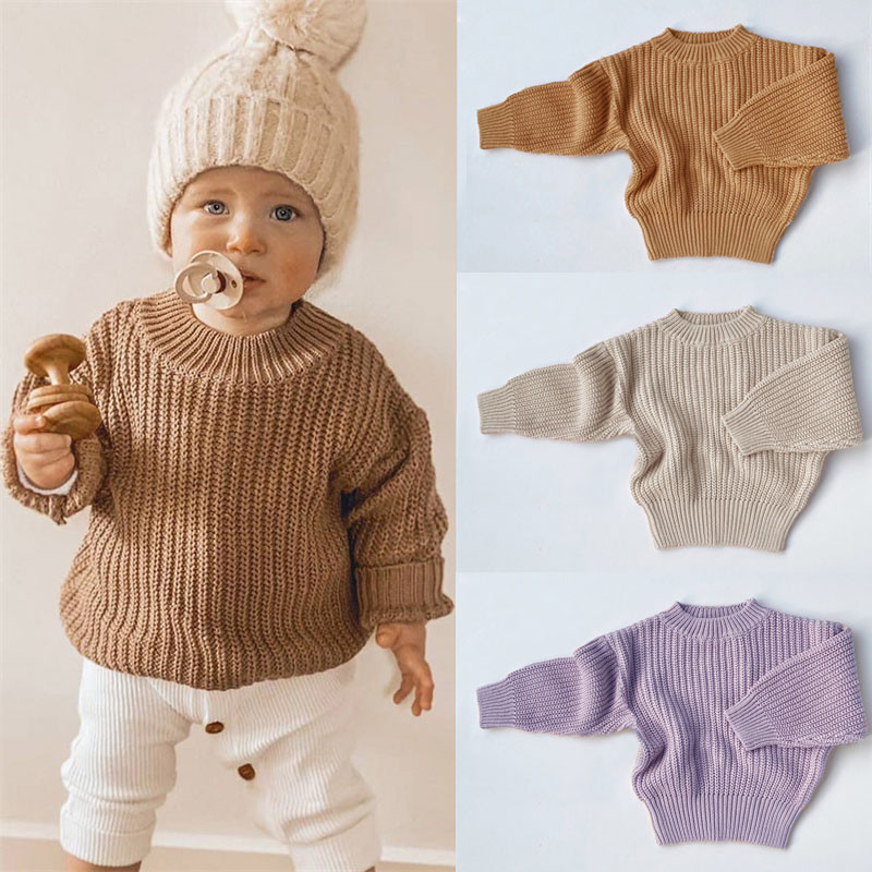 Baby Girls Soft Knitted Sweater for Children's Tops Clothes Spring Autumn Kids Pullover Sweaters Baby Clothes Winter
