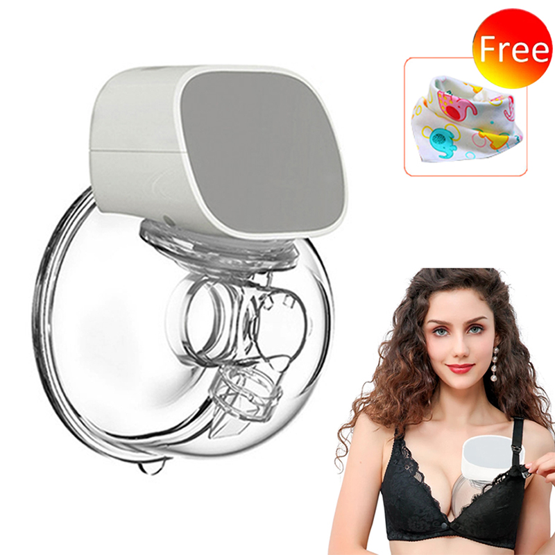 Hands-Free Electric Breast Pump Silent Wearable Automatic Milker Portable USB Rechargable Baby Breastfeed Milk Extractor