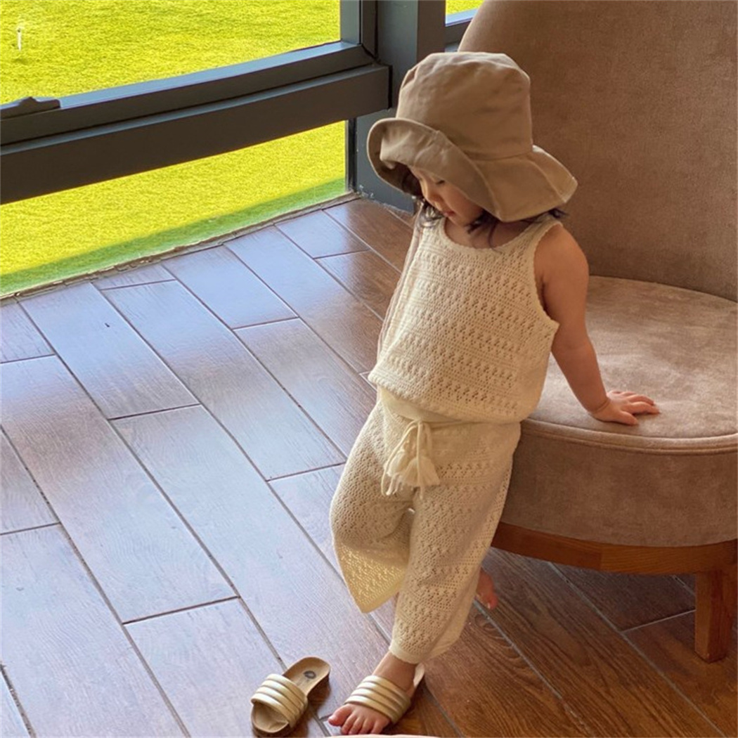 Soft Breathable Baby Girls Strap Shirt Summer Cozy Cotton Knit Vest for Toddler Girls Clothing Children Pullovers Clothes 1-8Yrs