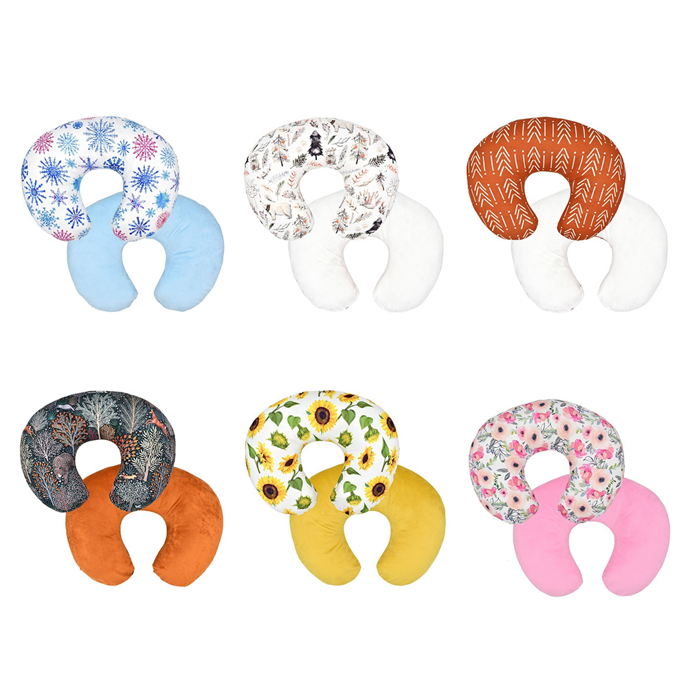 Baby Pillow Pillow Detachable Feeding Pillowcase Elastic U-shaped Nursing Pillow Protection Cover Autumn And Winter Kids Bedding