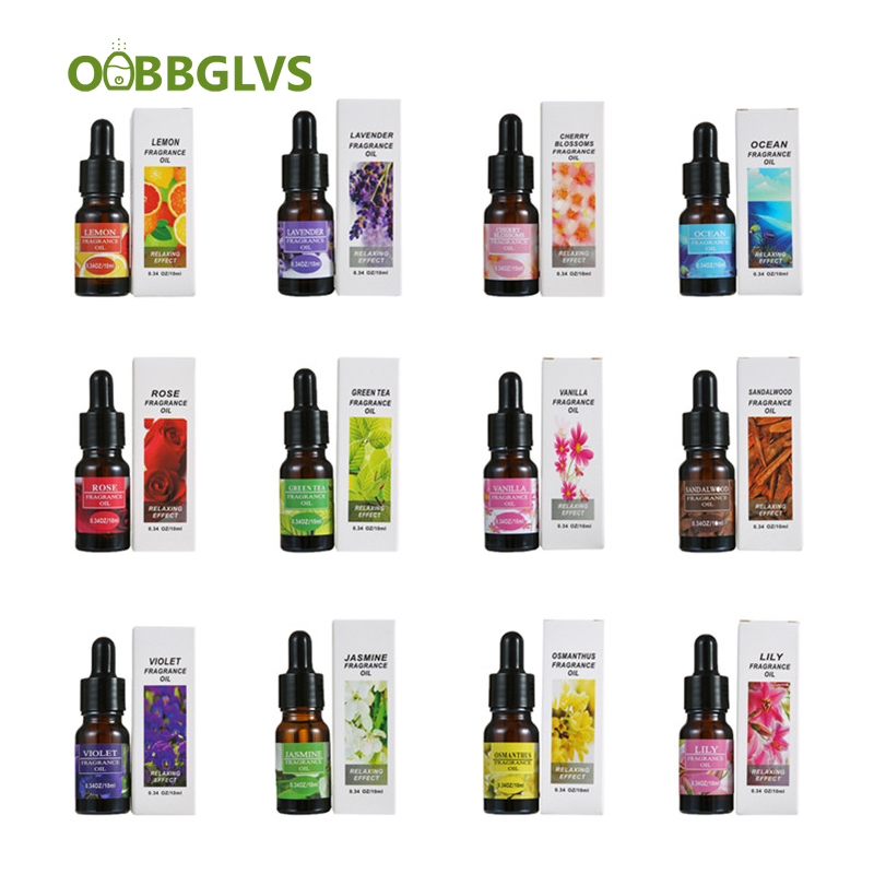 10ML/Bottle Essential Oils for aroma diffuser air Humidifier Aromatherapy Water-soluble Oil 12 Kinds of Fragrance to choose