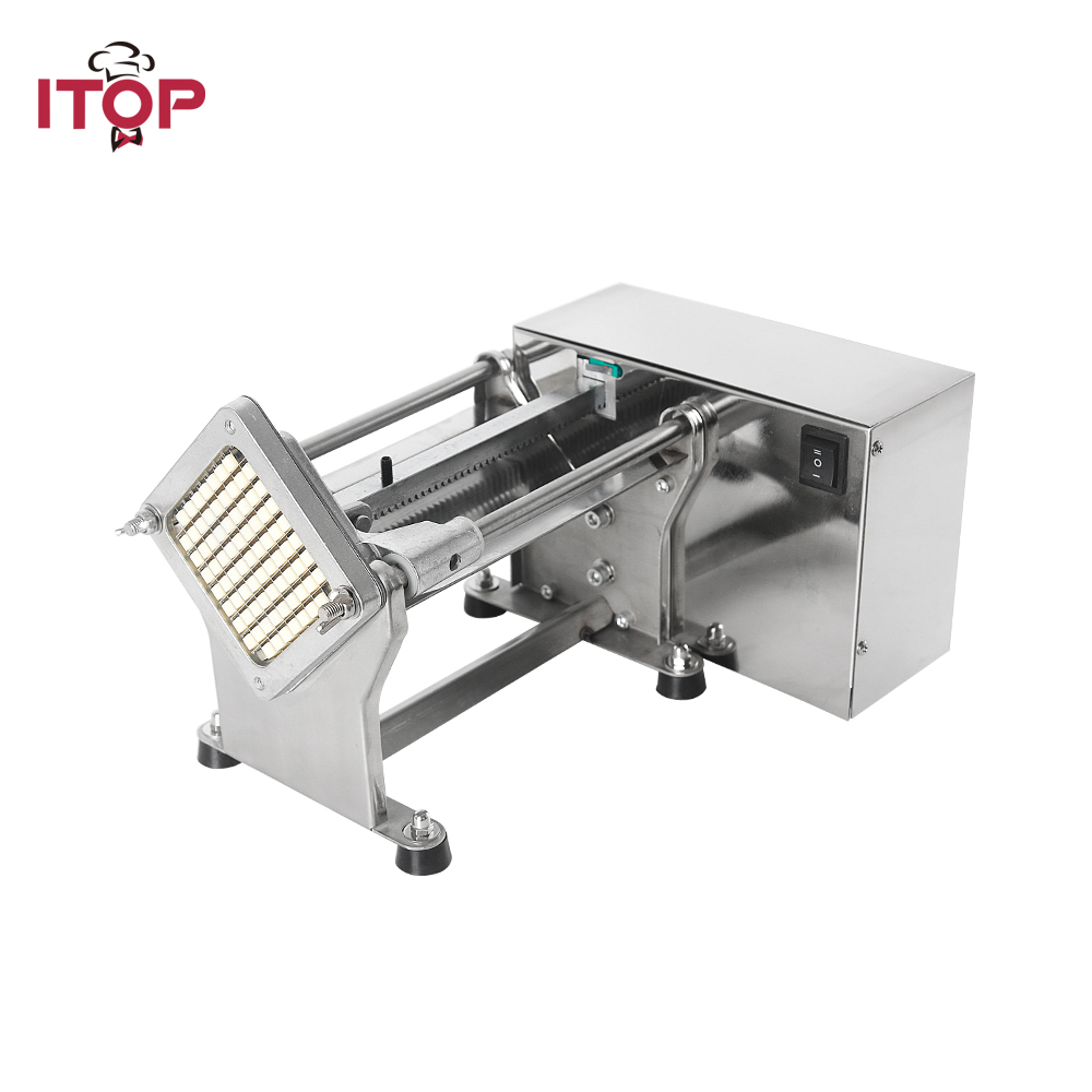 ITOP Electric Fries Cutter Potato ChipS Carrot Slicer Stainless Steel Vegetable Fruit Shredding Machine