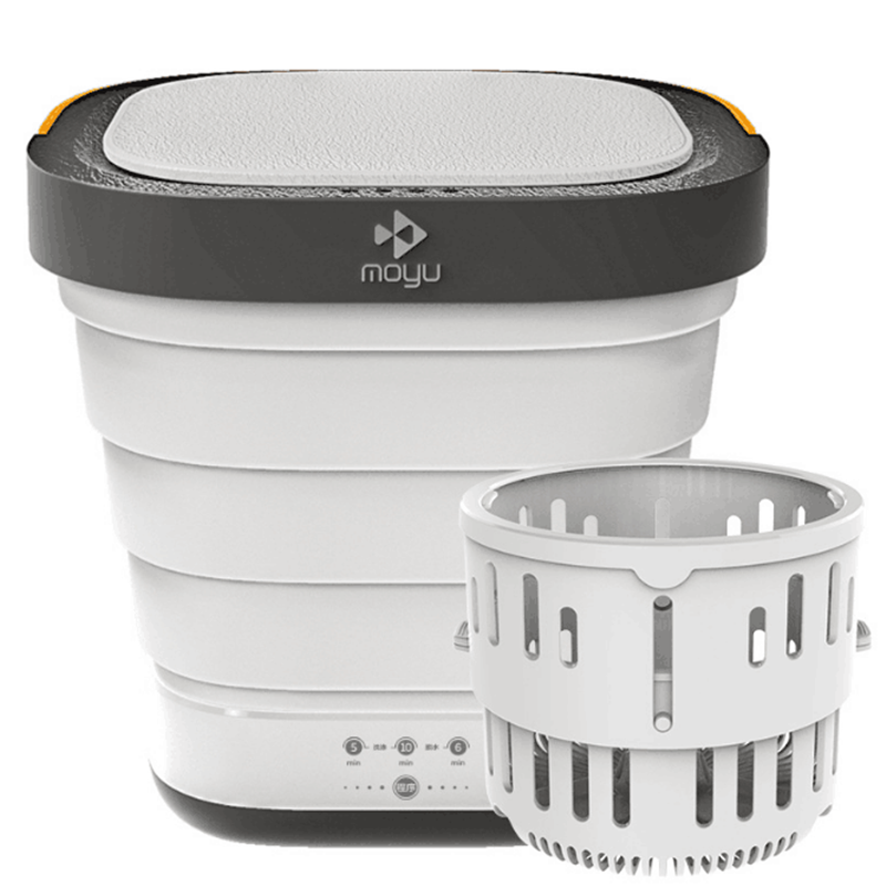 110V 220V Electric Mini Household Washing Machine Foldable Barrel Type Portable Washer With Dehydration Function For Travel Trip