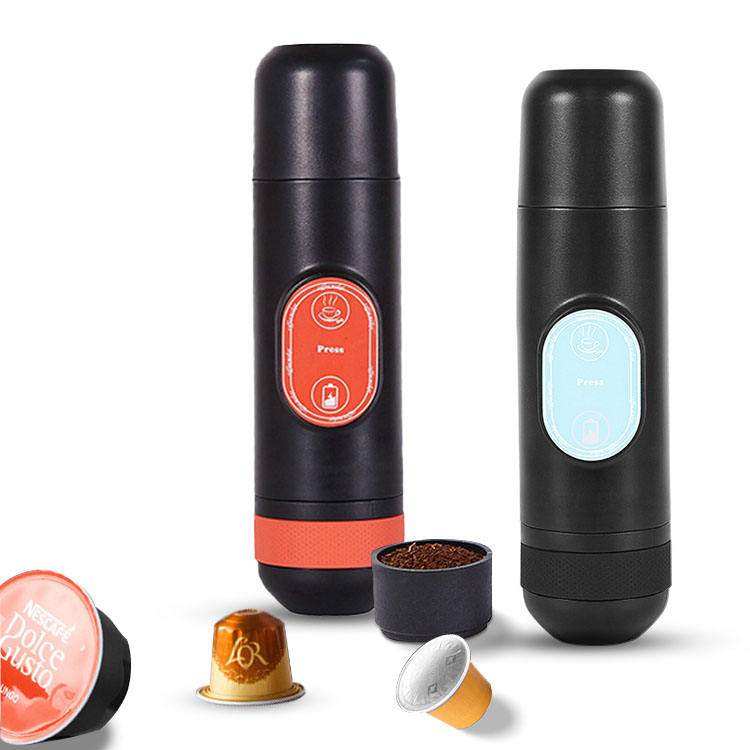 USB Charging Outdoor Travel Trip Mini Portable Coffee Ground & Coffee Capsule Cups Portable Coffee Maker Machine