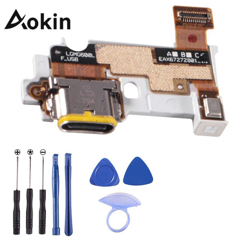 Aokin USB Charging Port Dock Mic Flex Cable Replacement for LG G6 H870 H871 H872 US997 VS998 LS993 (for LG G6)