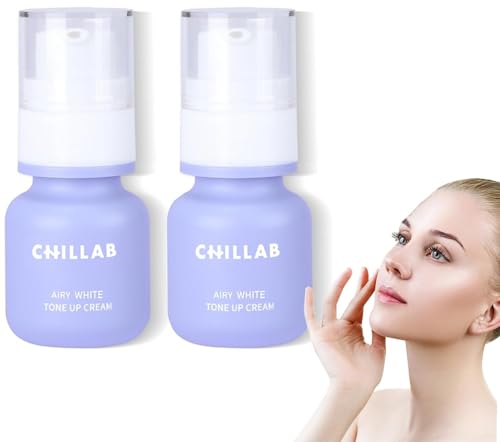Chillab Crema, Airy White Tone-Up Cream Chillab, Chillab Crema Aclaradora, Chillab Cream, Chillab Beauty, Airy White Tone-Up Cream, Lightweight Nourishing Facial Skin Instant Cream 30 g (2Pcs)