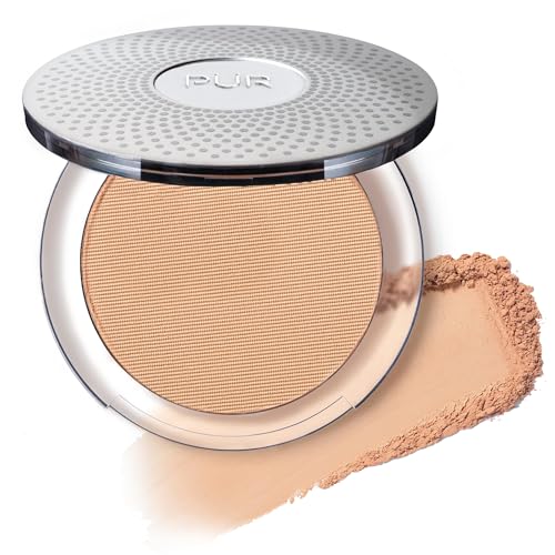 PÜR Beauty 4-in-1 Pressed Mineral Makeup SPF 15 Powder Foundation with Concealer & Finishing Powder- Medium to Full Coverage Foundation- Mineral-Based Powder- Cruelty-Free & Vegan Friendly