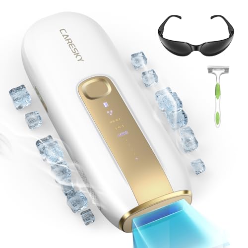 Laser Hair Removal Device with Ice Air Cooling, Painless Permanent Hair Remover for Women and Men, 3-In-1 IPL Hair Removal System - Body, Face, Bikini Line at Home Use
