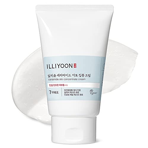 Illiyoon Ceramide Ato Concentrate Cream | Face Moisturizer for Dry & Sensitive Skin, 100hr Lasting Hydration, For Face & Body, Gentle for Infants, Skin Barrier Repair, Vegan Certified, 6.76 fl.oz.