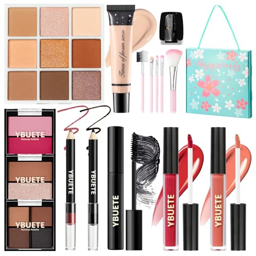 Makeup Kit for Teens Girls Women, Travel Makeup Kit,Portable Makeup Present Set for Beginners & Professionals, Cosmetic Bundle Include Foundation Eyeshadow Palette Lipstick Eyeliner Mascara
