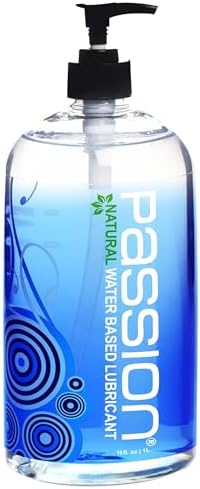 Passion Natural Water-Based Personal Lubricant, 16 Fl Oz - Premium, Non-Sticky, Easy-to-Clean Formula for Smooth, Comfortable Use
