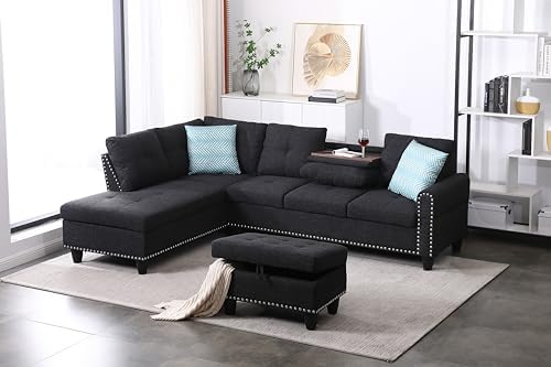 Devion Furniture Lorenzo Sofas, Dark Gray