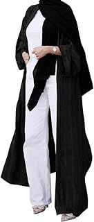 Front Open Abayas for Women Muslim with Hijab Scarf Islamic Prayer Clothes Long Sleeve Muslim Cardigan Dress Dubai Cardi Robe