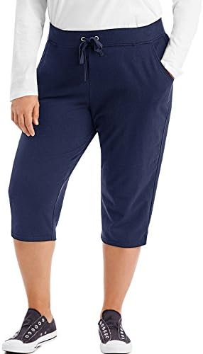 Just My Size Women's Sweatspants, French Terry Capris with Pockets, JMS Women's Capri Pocket Sweatpants