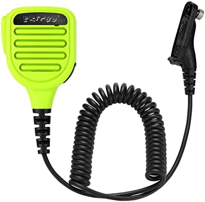 Shoulder Mic Speaker Compatible with Motorola XPR 7550 7550e 6550 Waterproof IP56 Two Way Radio Speaker Microphone with 3.5mm Jack (Green)