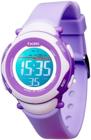 Kids Digital Watch for Girls Boys,Children's Waterproof Colorful Light UP Outdoor Sport Watch with Stopwatch Alarm-Kids Watch for Girls Boys