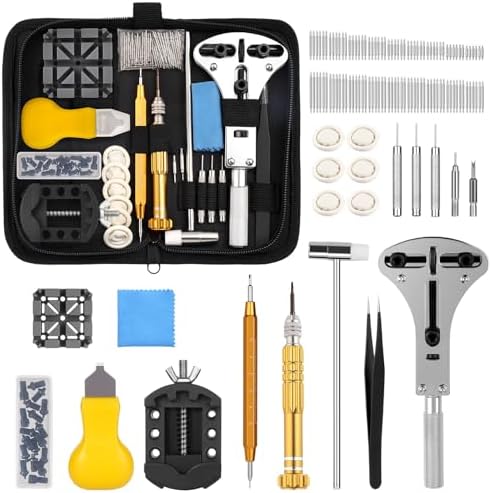 Vastar Watch Repair Kit, Watch Battery Replacement Tool Kit, Watch Link Removal Tool Kit, Watch Band Link Pin Tool Set with Carrying Case
