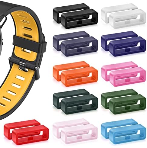 Rubber Replacement Watch Band Strap Loops, 12Pcs Silicone Watch Band Holder, Watch Strap Keeper, Smartwatch Band Retainer Loop, Watch Fastener Rings (4x18mm + 4x20mm + 4x22mm)