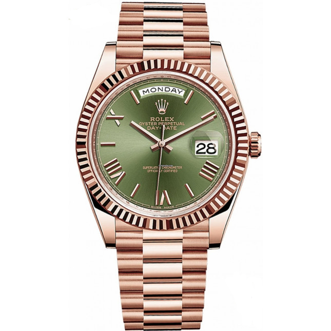 ROLEX DATE OLIVE GREEN DIAL 40MM 228235