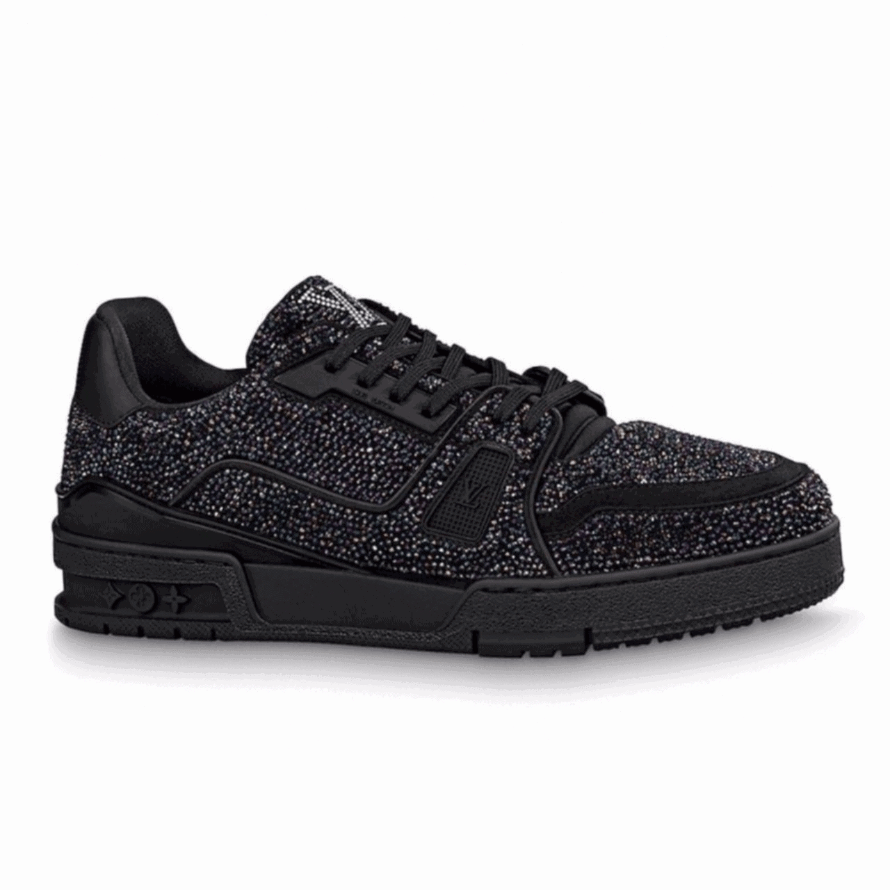 LOUIS VUITTON GLITTER SNEAEKERS BLACK TRAINER – LSVT223