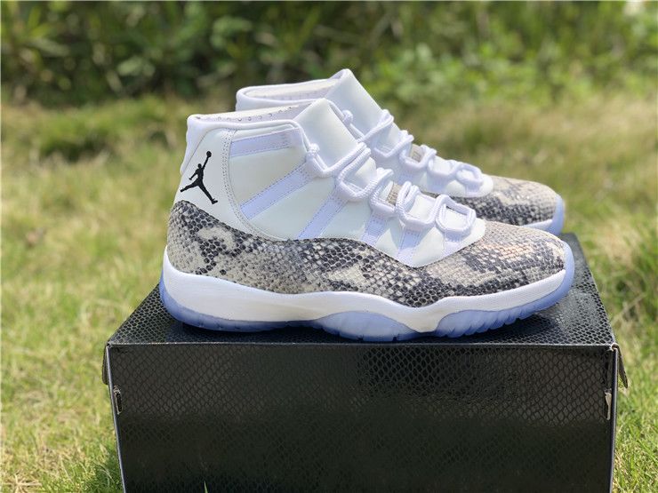 PK AIR JORDAN XI PURE MONEY GREY PYTHON SNAKESKIN