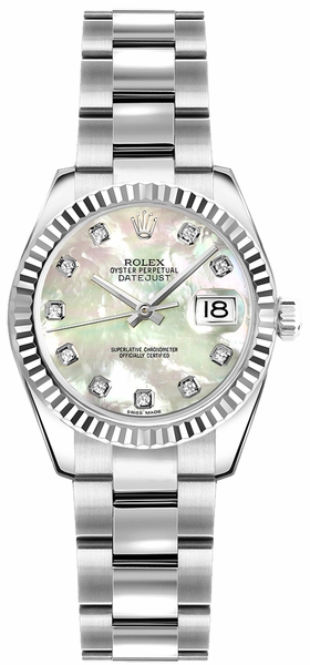 Rolex Lady-Datejust 26 Pearl Diamond Women’s Watch 179174